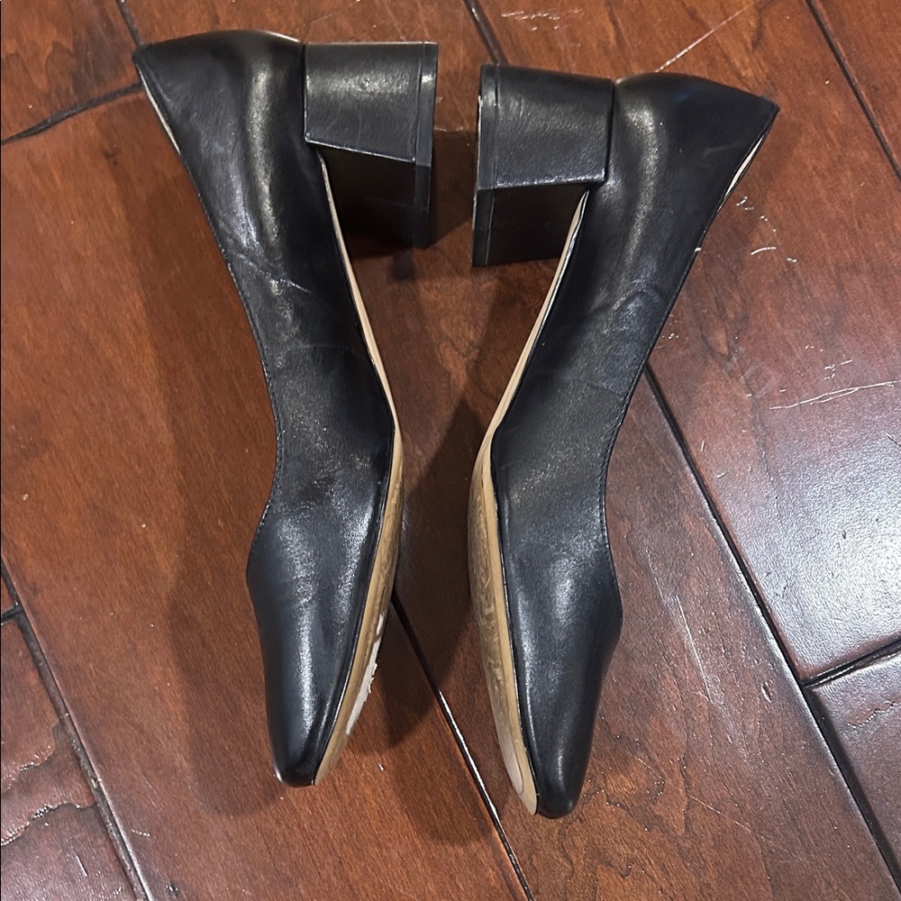 Karl Lagerfeld Black Leather Heels - Picture 8 of 13
